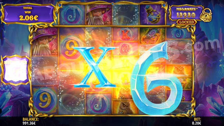 6X multiplier during a free spins win.