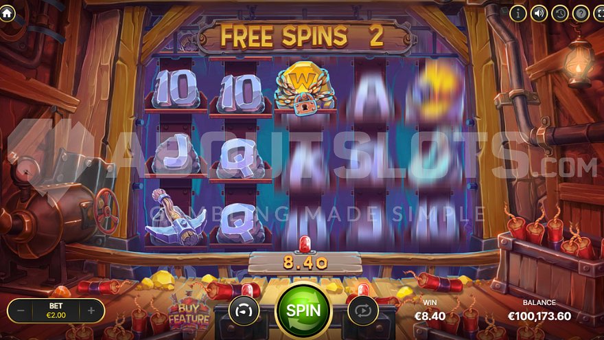 Sticky Wild Symbol on the third reel during Free Spins.