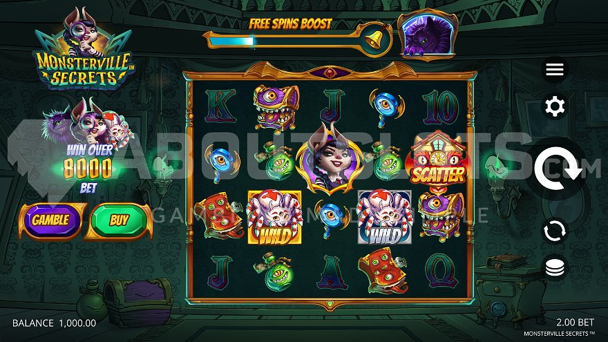 Monsterville Secrets Slot Main Gameplay