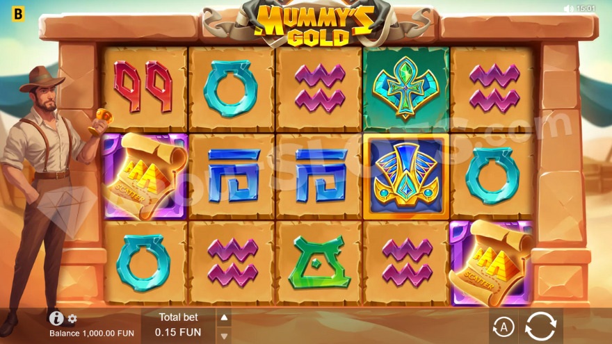 Base game featuring an adventurer on the left.