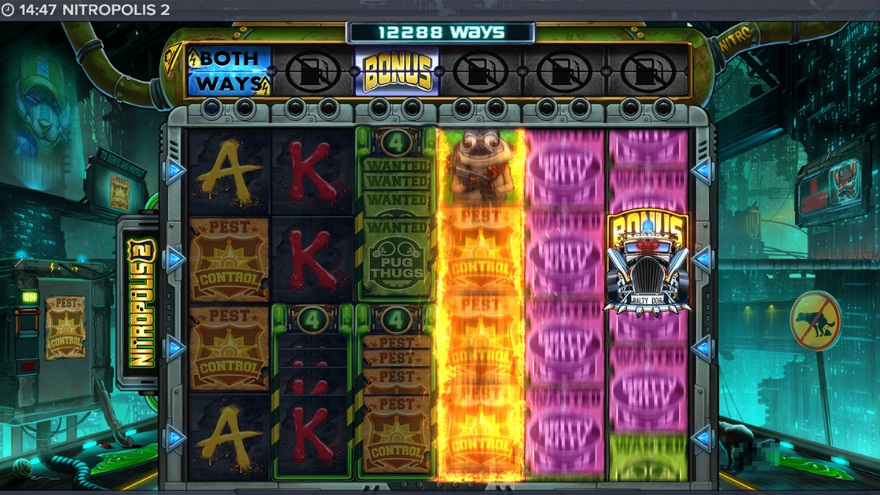 Nitropolis 2 Slot Game Interface