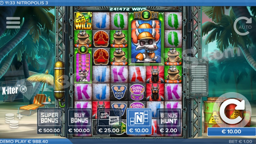 Nitropolis 3 Wild Symbol and Features