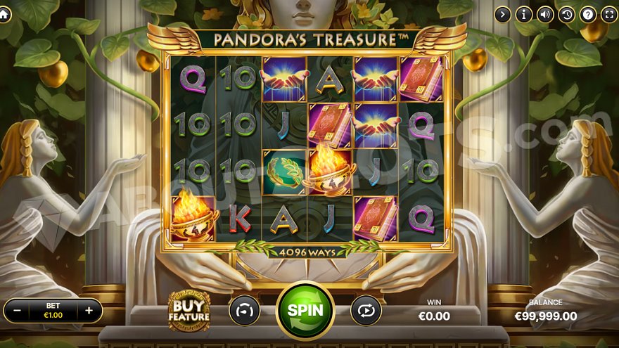 Slot machine in ancient Greek style.