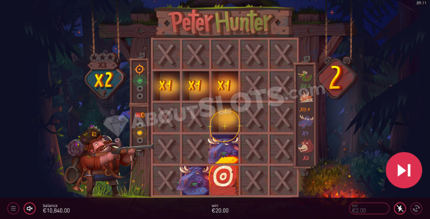 Free Spins bonus game with 2 spins remaining.