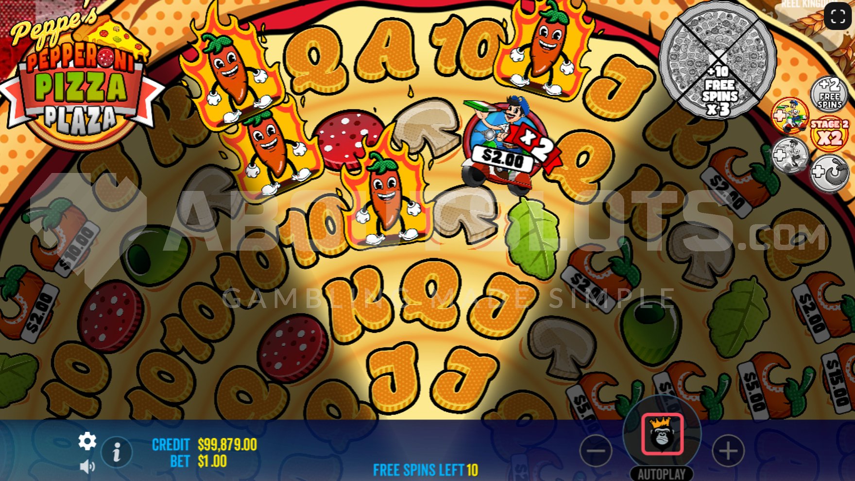 Peppe's Pepperoni Pizza Plaza Free Spins Feature