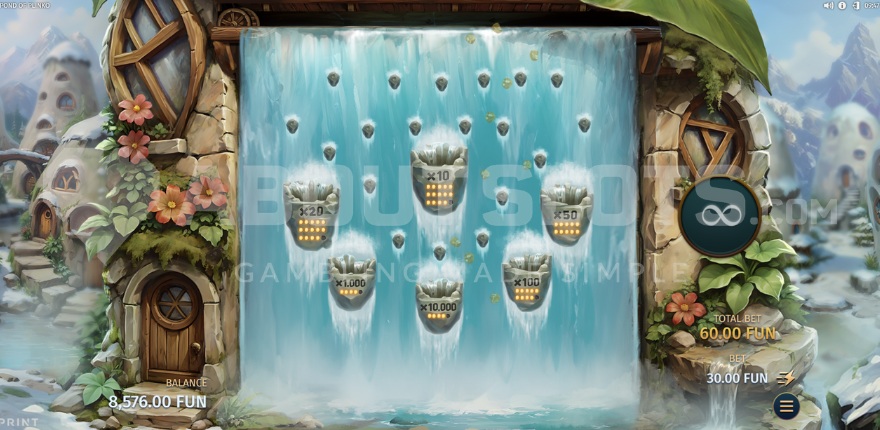 River Prize Feature in Pond of Plinko