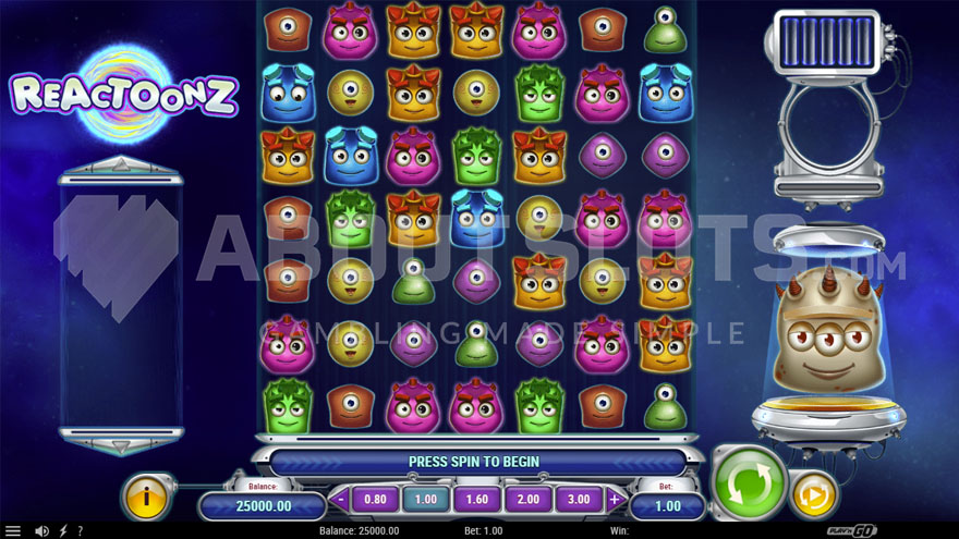 Base game with Gargantoon on the right of the reels.