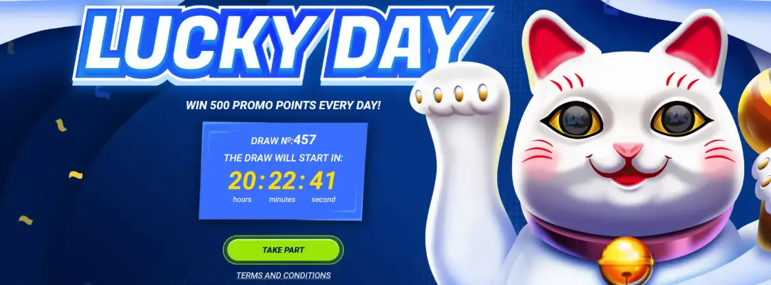 Lucky Day Bonus at 1xBet Lucky Day Bonus at 1xBet