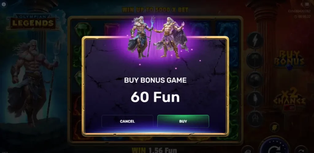 Buy Bonus in Olympian Legends Buy Bonus in Olympian Legends