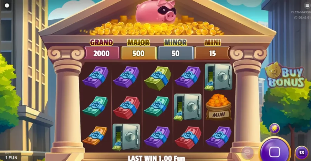 Gangsta Piggy Hold and Win at 1xBet