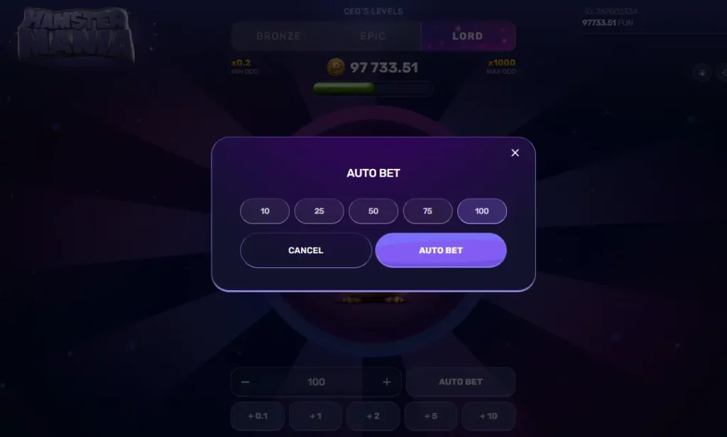 Hamster Mania Auto Bet Hamster Mania Auto Bet