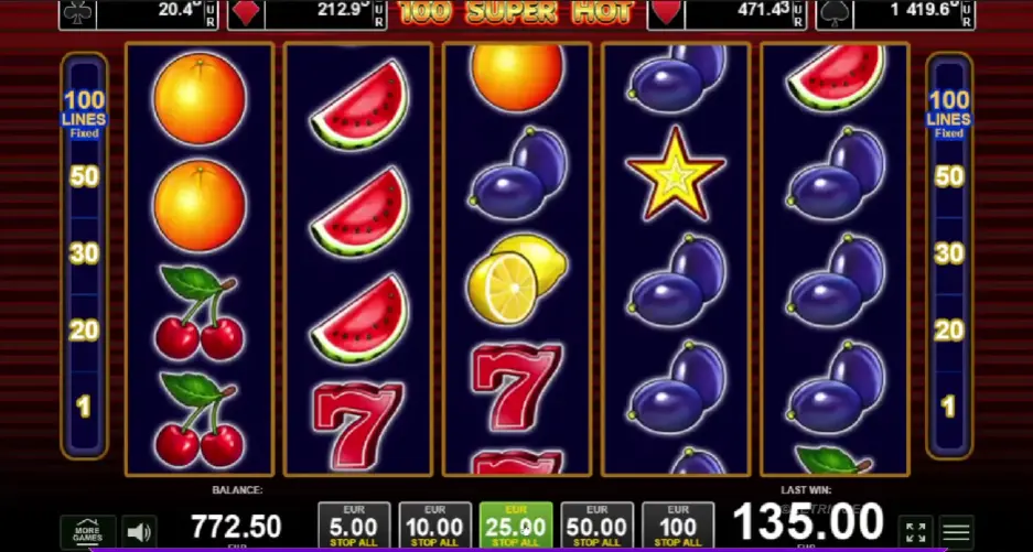 100 Super Hot Game Field