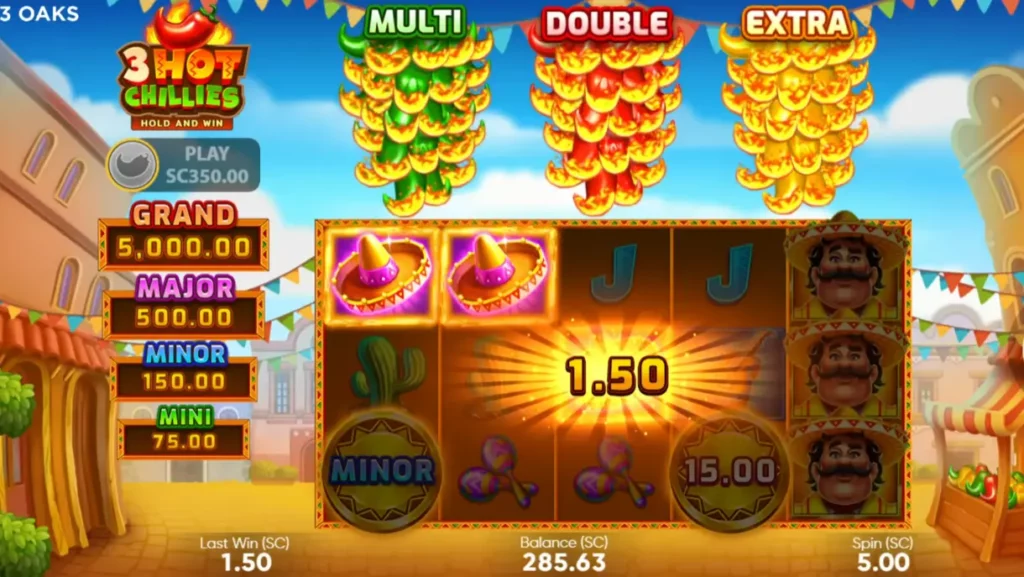 3 Hot Chilli Peppers Win