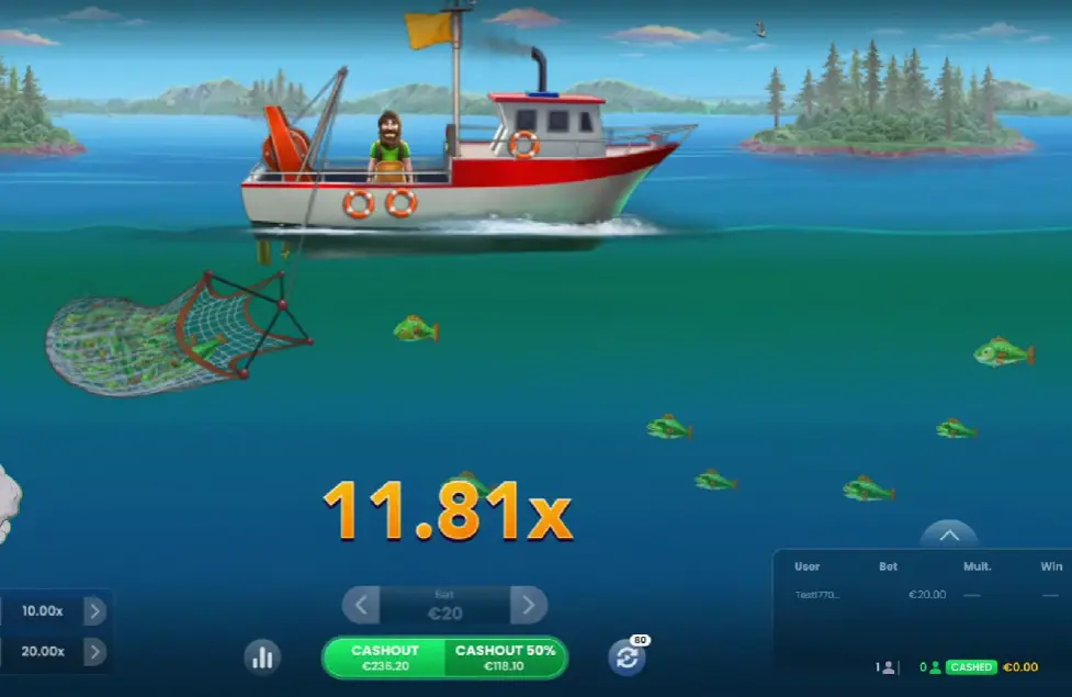 Big Bass Crash Interface