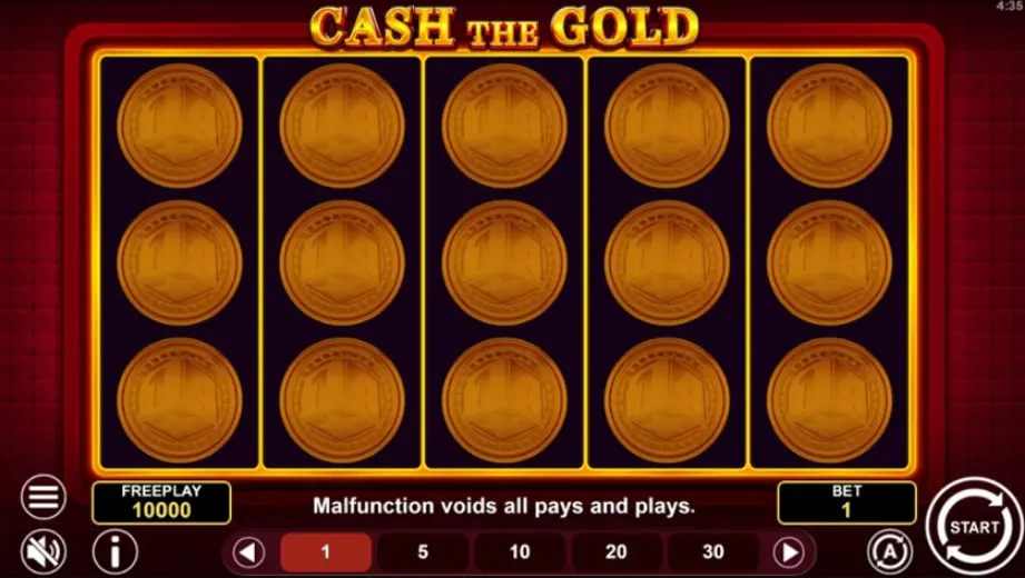 Cash the Gold Interface Cash the Gold Interface
