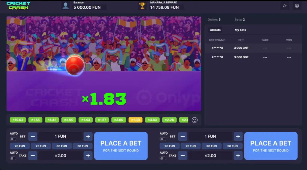 Cricket Crash Gameplay