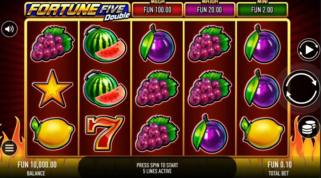 Fortune Five Double Gameplay