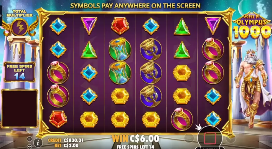 Gates of Olympus 1000 Free Spins Mode