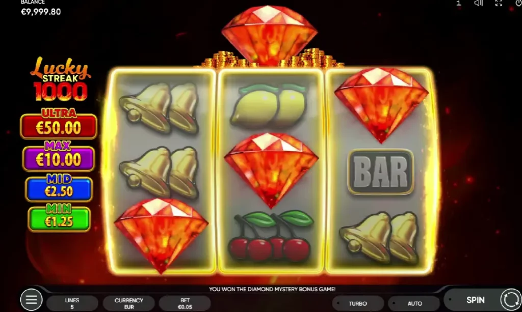 Lucky Streak 1000 Interface