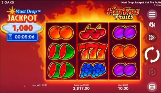 Must Drop Jackpot Hot Fire Fruits Gameplay