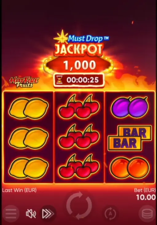 Must Drop Jackpot Hot Fire Fruits Mobile Gambling