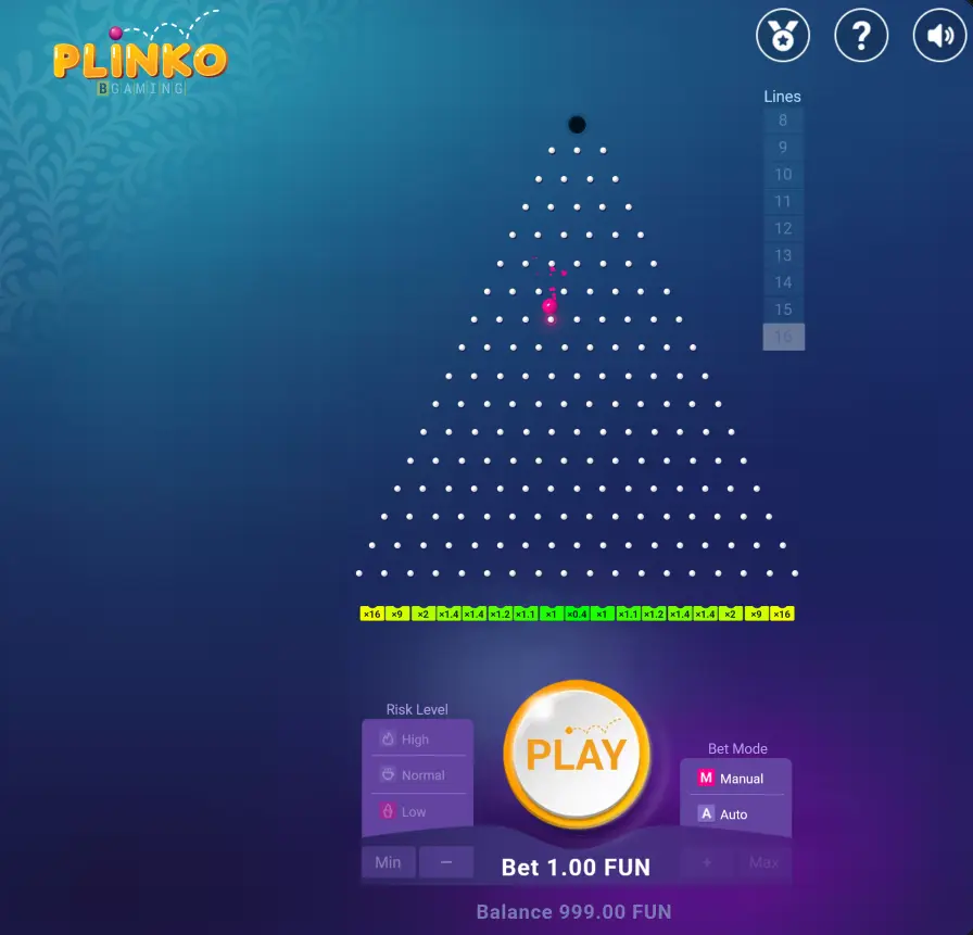 Plinko 16 Lines