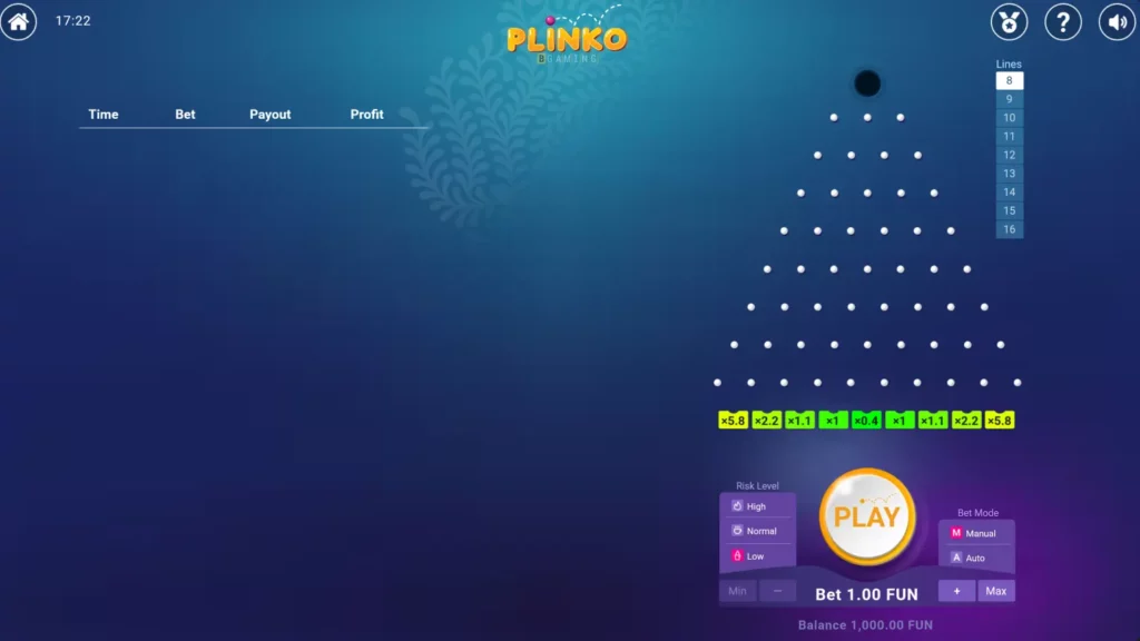 Plinko Gameplay