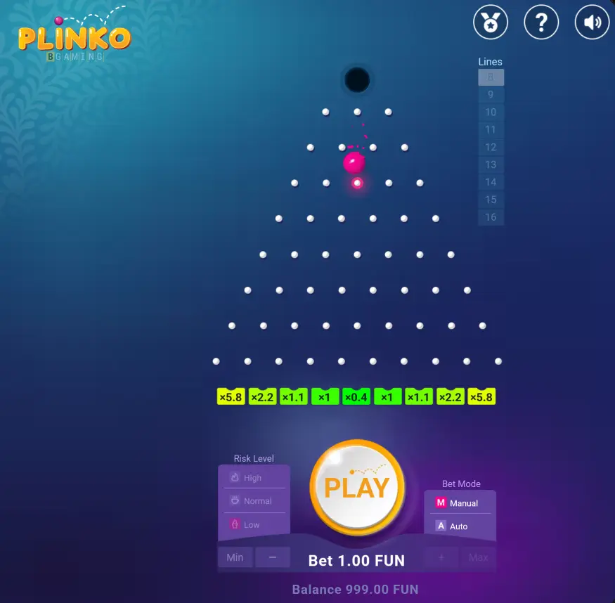 Plinko Interface
