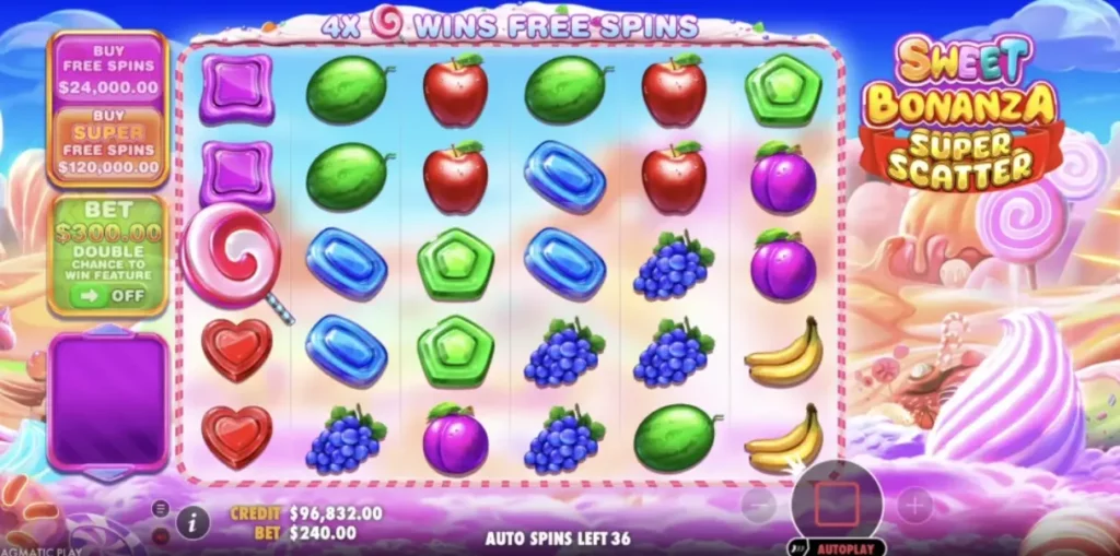 Sweet Bonanza Super Scatter Gameplay