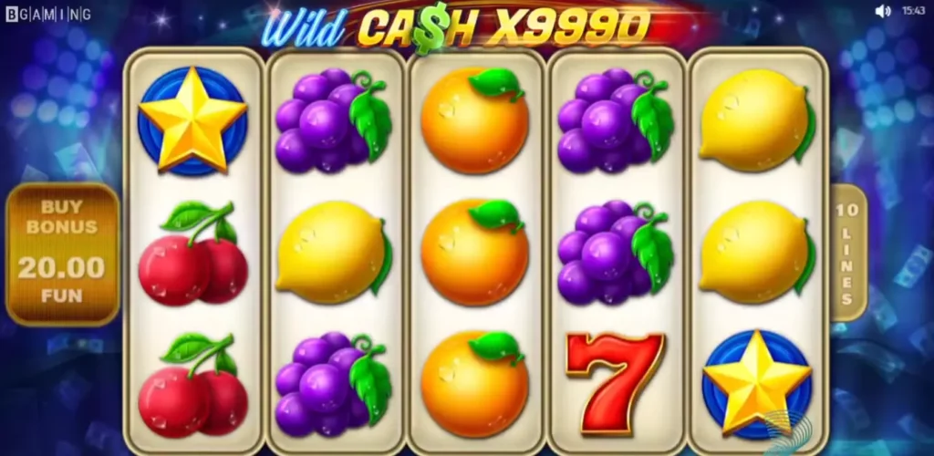 Wild Cash X9990 Game Field