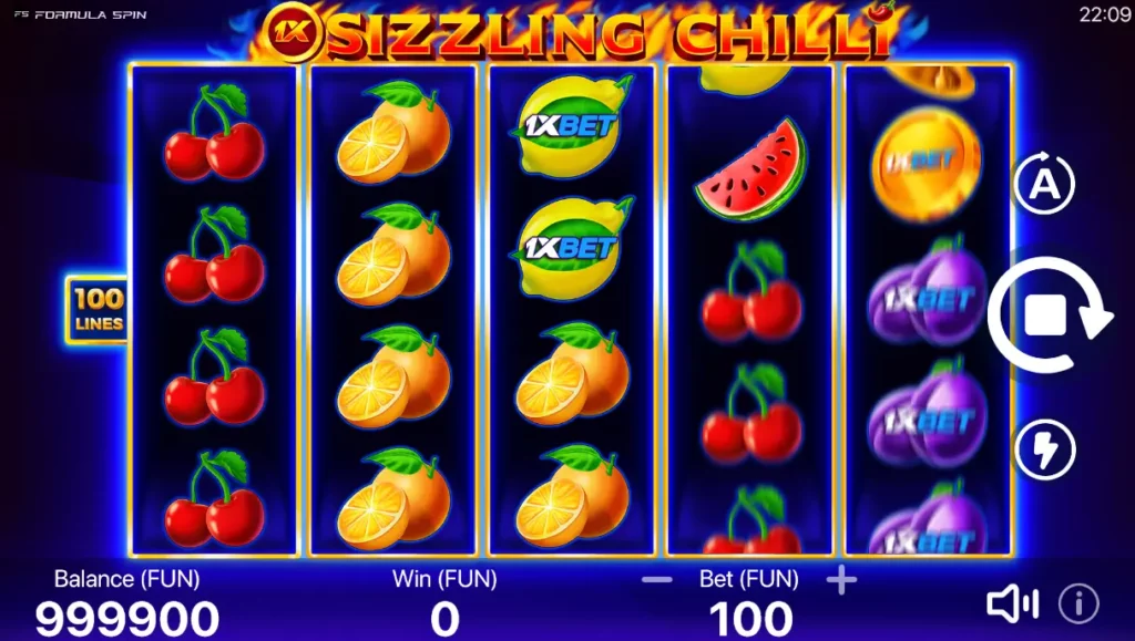 1X Sizzling Chilli Gameplay