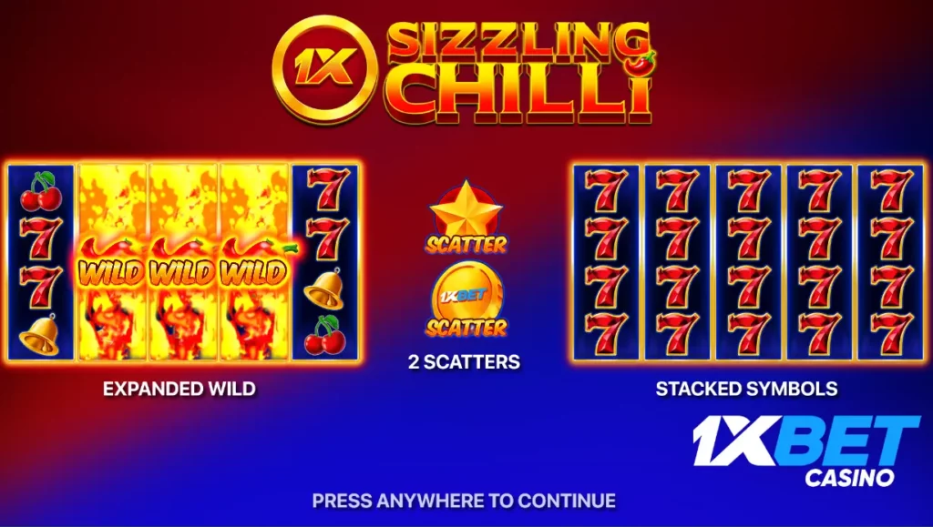 1X Sizzling Chilli Start Screen