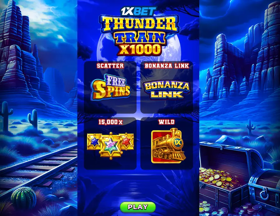 1XBet Thunder Train x1000 Loading Screen