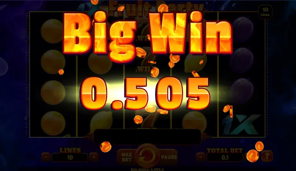 1x100 Lucky Fruits Big Win