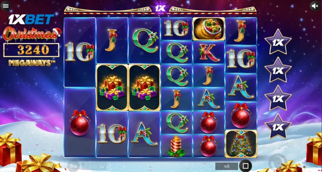 1xChristmas Megaways Gameplay