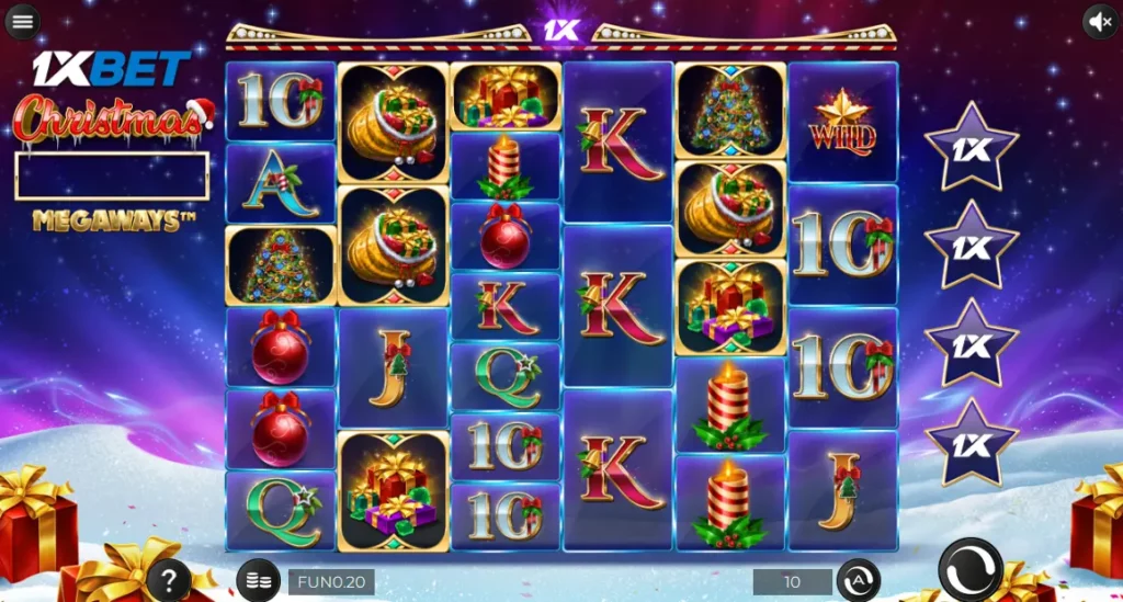 1xChristmas Megaways Interface