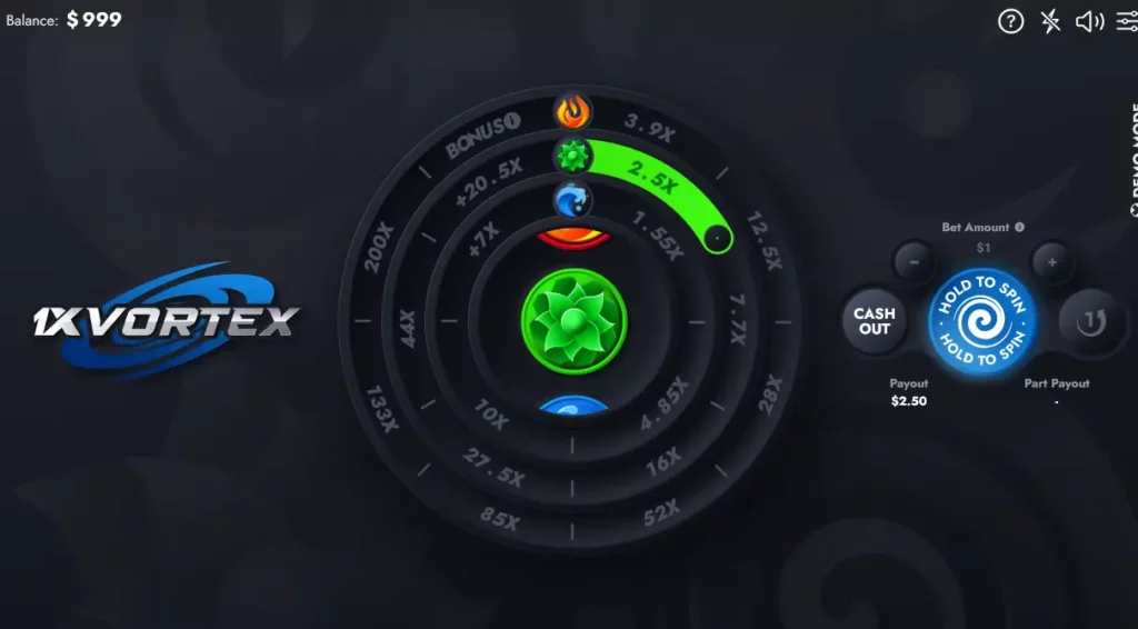 1xVortex Interface