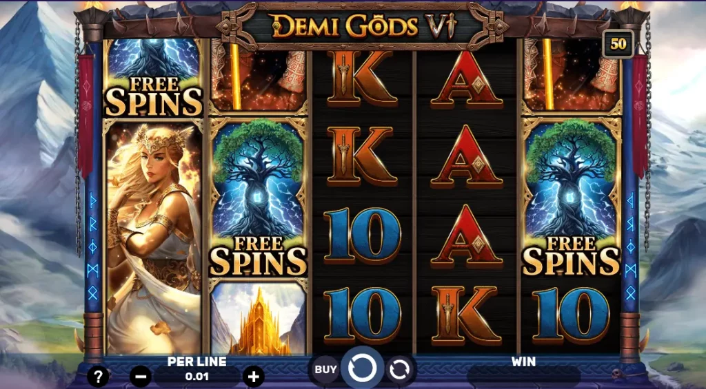 Demi Gods VI Free Spins Symbols