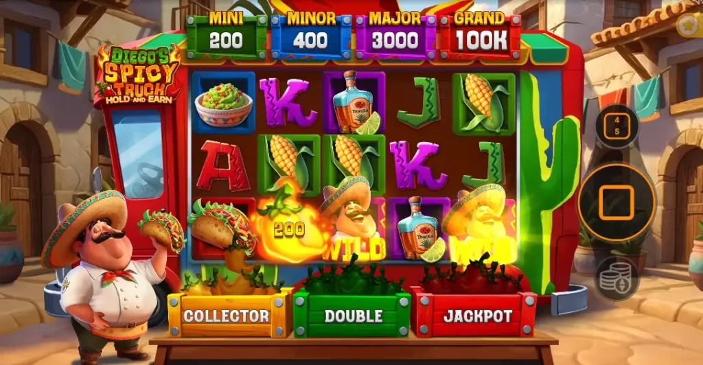Diego's Spicy Truck Hold and Earn Wild Symbol