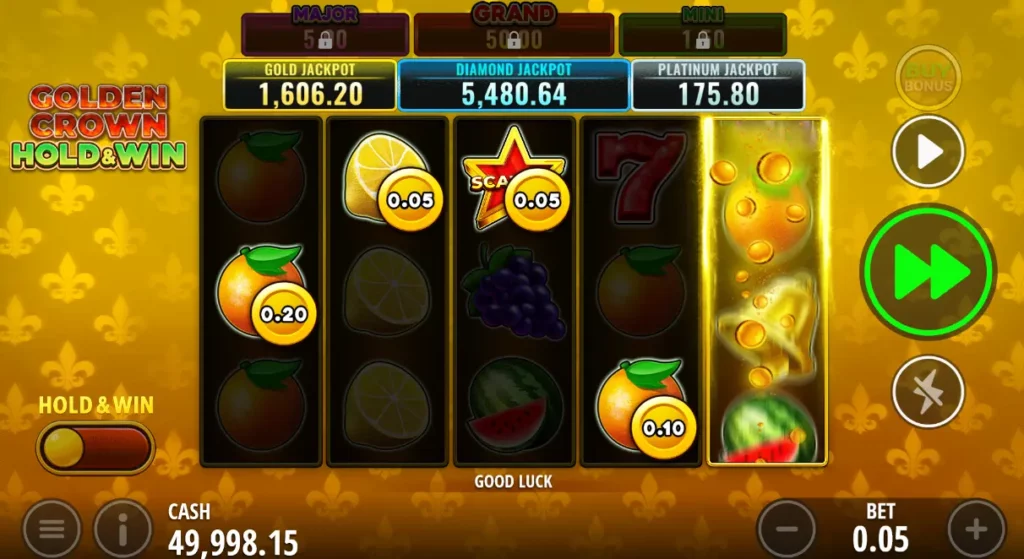 Golden Crown Hold and Win Buy Bonus