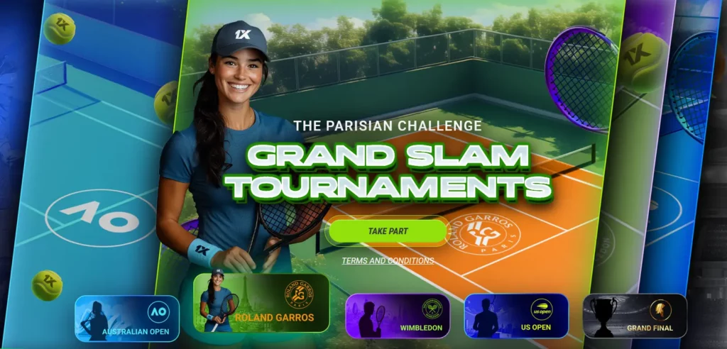 Grand Slam Tournaments at 1xBet
