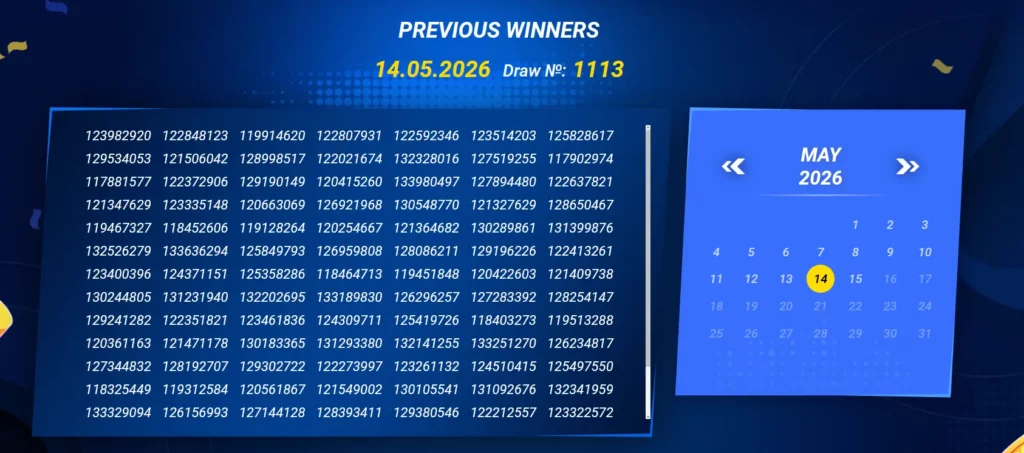 Previous Winners at Lucky Day