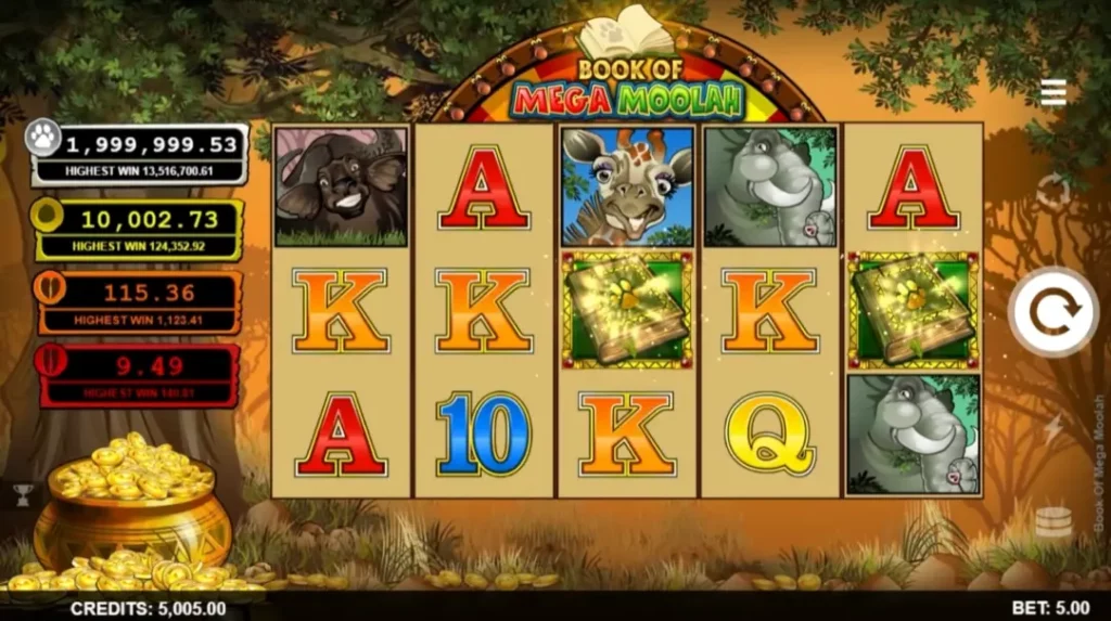 Book of Mega Moolah Gameplay