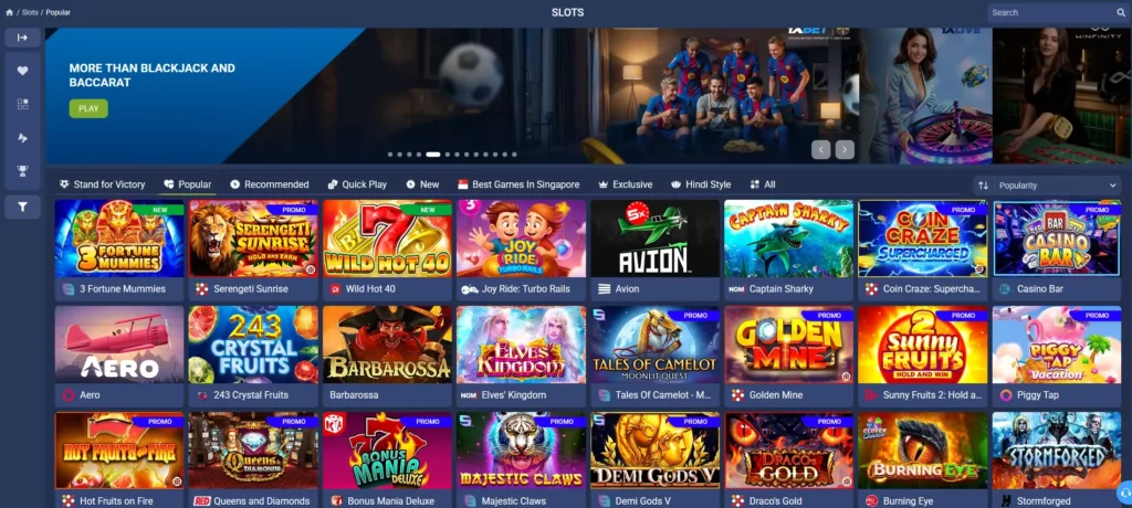 Casino at 1xBet