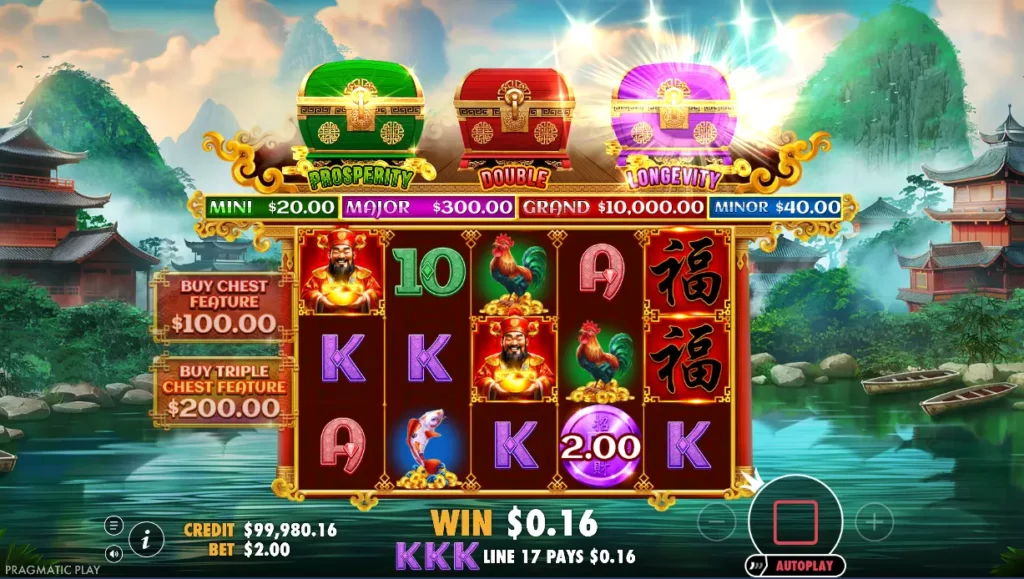 Chests of Cai Shen Gameplay