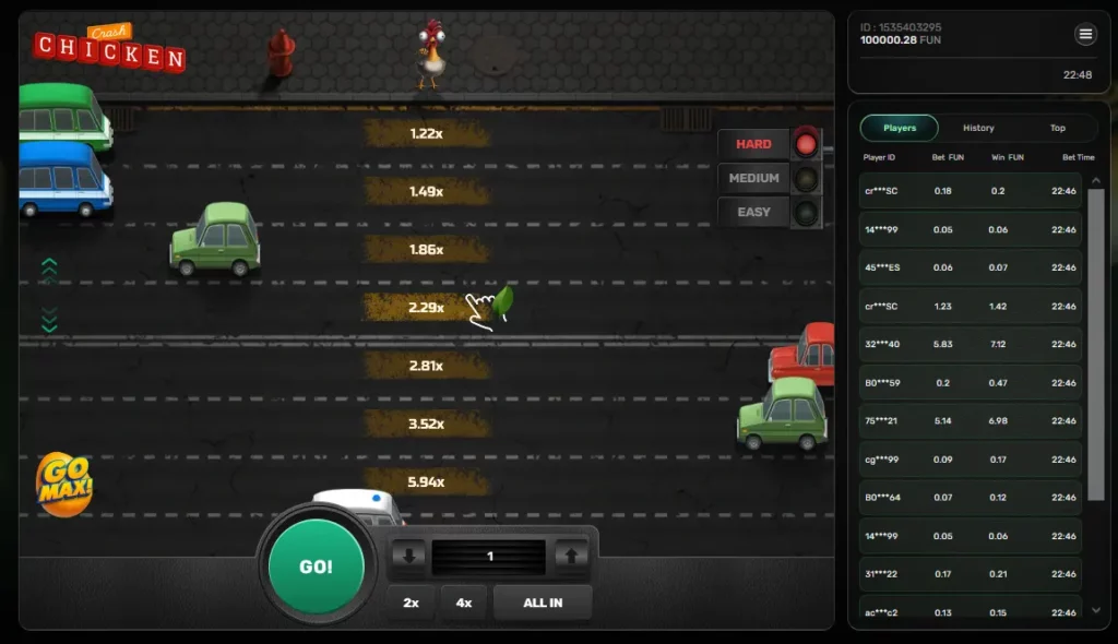 Chicken Crash Hard Mode