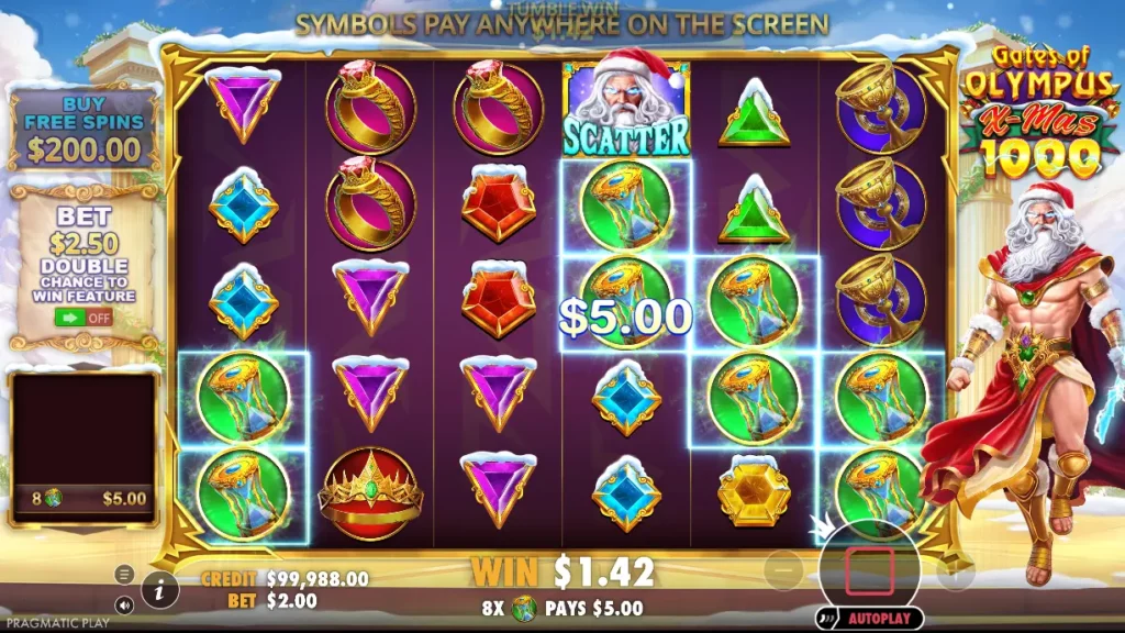 Gates of Olympus X-Mas 1000 win