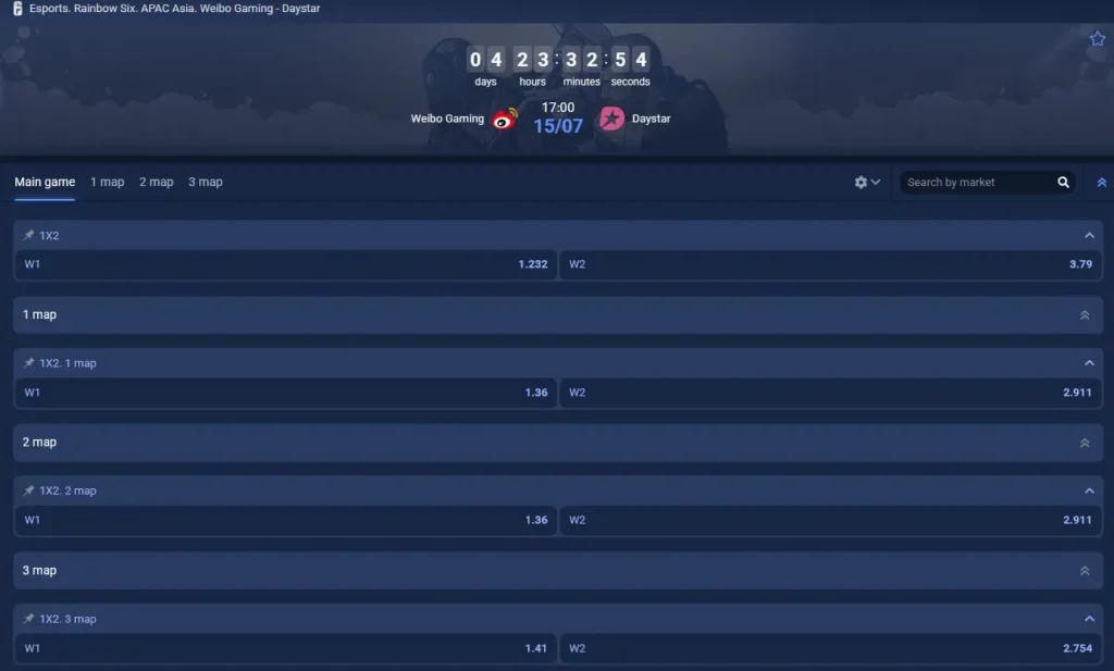 Rainbow Six at 1xBet