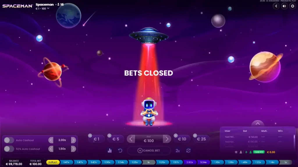Spacemen Bets Closed