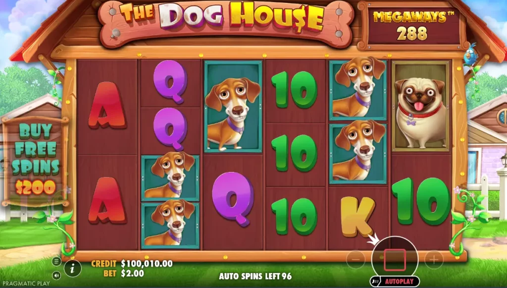 The Dog House Megaways Interface